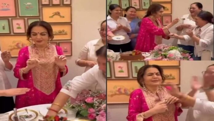 Nita Ambani celebrates 61st birthday with heartwarming surprise from staff at Jamnagar residence | WATCH