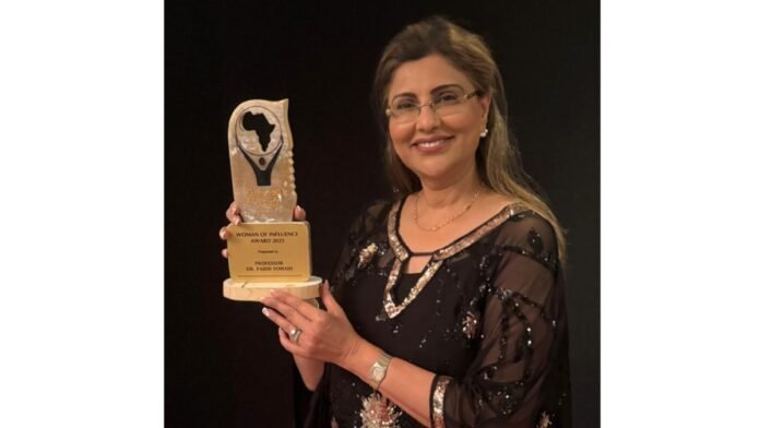 Professor Dr. Parin Somani Honoured with the “Women of Influence and Empowerment Award 2025” at the Global Africa Awards