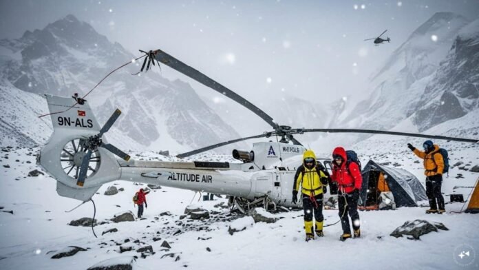 Nepal: Altitude Air's rescue helicopter crashes near Everest base camp