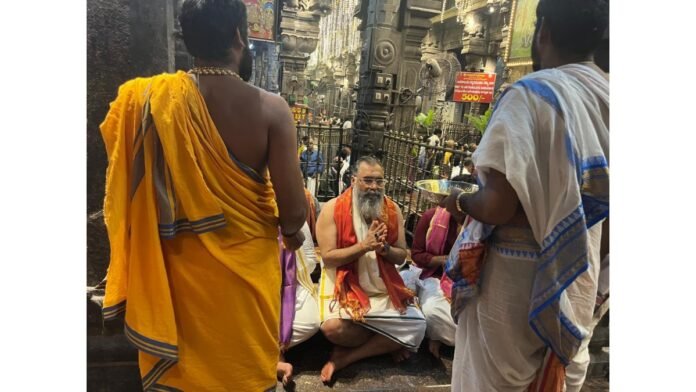 Harisharan Devgan Performs Holy Pooja at Srikalahasti for Indian Farmers’ Welfare