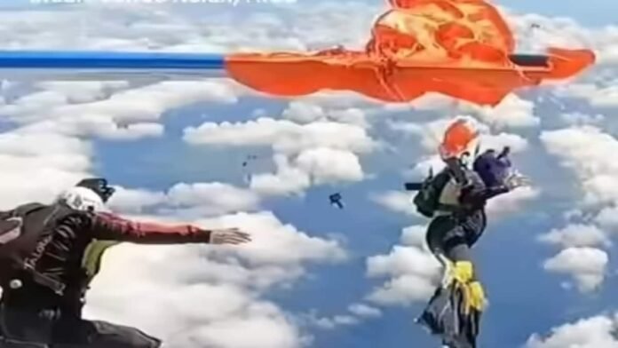 WATCH: Skydiver left dangling from plane tail after Parachute mishap in dramatic incident