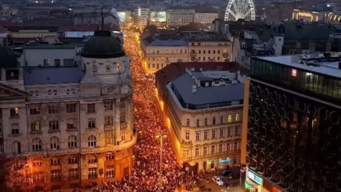Thousands march in Hungary demanding Orban’s resignation over child abuse scandal
