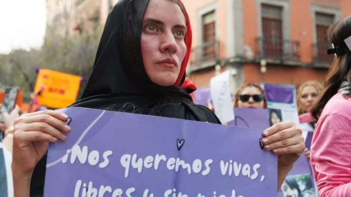 Hundreds march in Mexico demanding action on violence against women