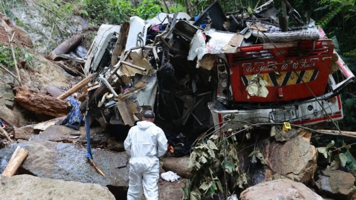 Graduation trip turns tragic as bus plunges into ravine in Colombia, killing 16 students