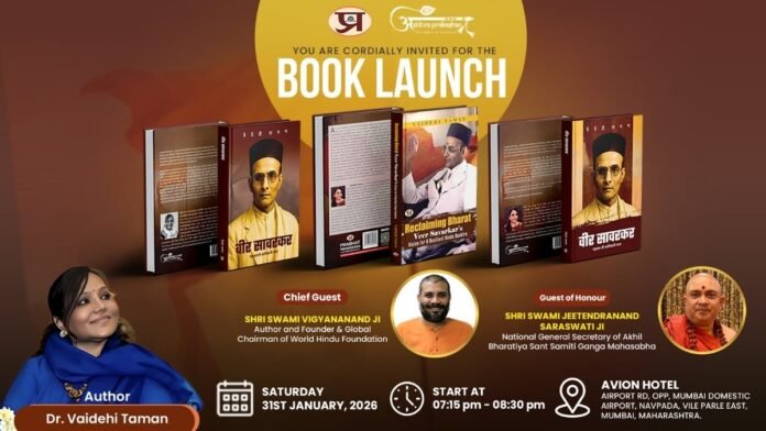 Dr Vaidehi Taman to Launch Books on Veer Savarkar’s Nationalist Vision in Mumbai on January 31
