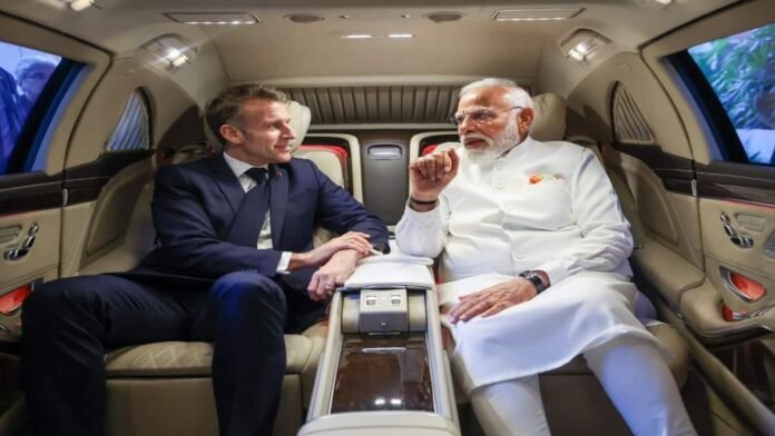 'President Macron and I are on the way...': PM Modi, Macron share car ride to India-France Innovation Forum in Mumbai