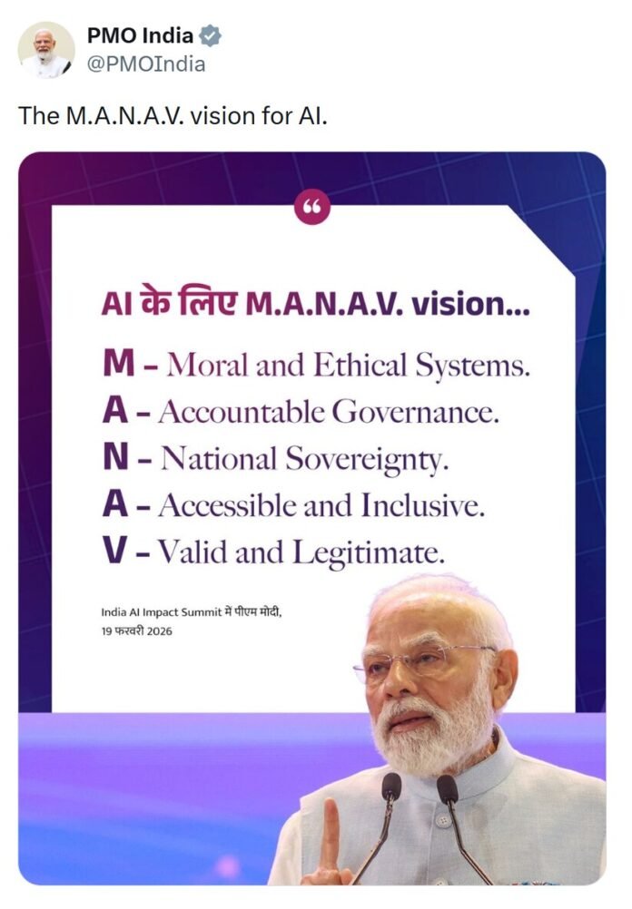‘AI not a threat, India sees it as its destiny and future’: PM Modi outlines 'Manav' vision AI Impact Summit