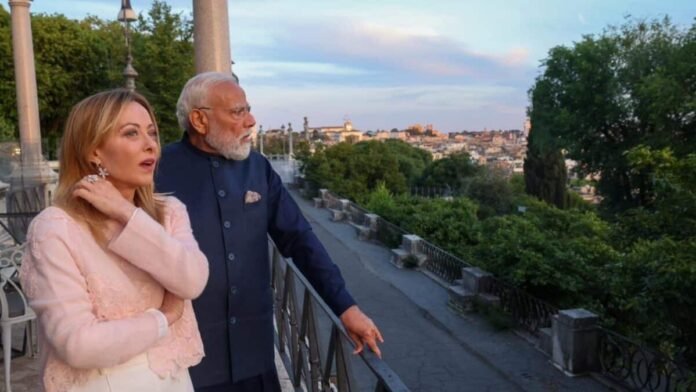 PM Modi shares photos with Meloni after private Rome dinner, Colosseum tour