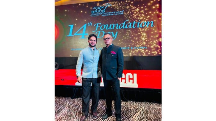 Yogesh Sharma (Shelly) Attends BRICS CCI 14 Foundation Day Celebration, Meets Chairman Sameep Shastriv