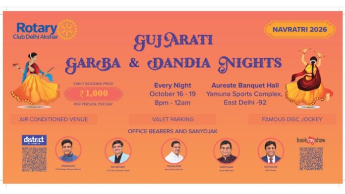 Four Nights of Garba and Dandiya: Rotary Club Delhi Akshar Announces Navratri Celebration in East Delhi